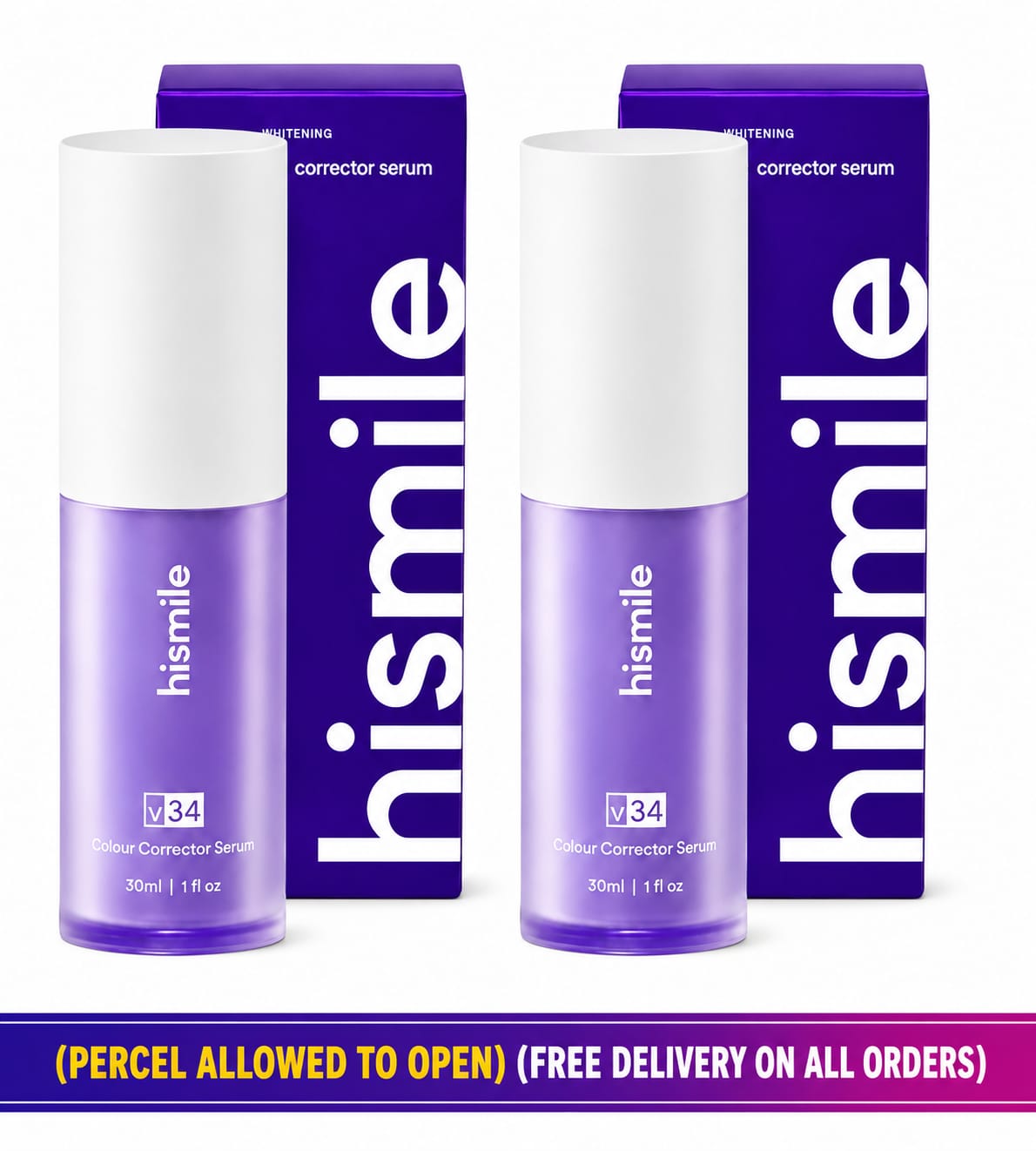 HISMILE V34 COLOUR CORRECTOR SERUM – INSTANT TEETH BRIGHTENING SERUM (30ML)