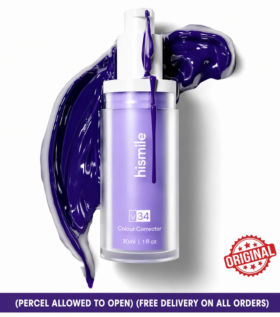 HISMILE V34 COLOUR CORRECTOR SERUM – INSTANT TEETH BRIGHTENING SERUM (30ML)