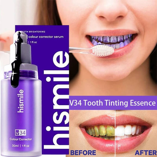 HISMILE V34 COLOUR CORRECTOR SERUM – INSTANT TEETH BRIGHTENING SERUM (30ML)